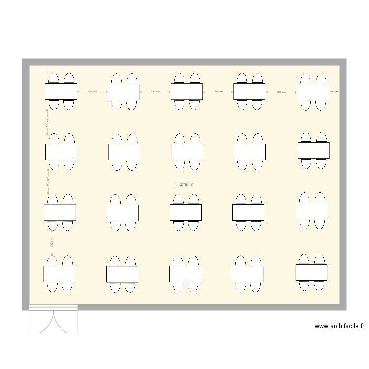 511 en restaurant par 4 80 personnes. Plan de 0 pièce et 0 m2