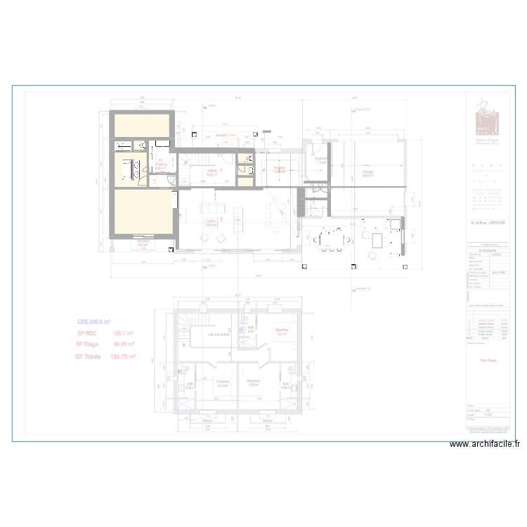 chambres parents. Plan de 0 pièce et 0 m2