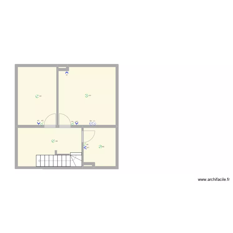 Ga&eacute;tane cave. Plan de 