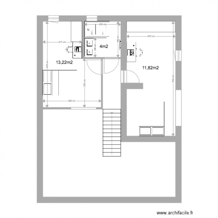 LANTINNOUVEL ETAGE OPTION 2. Plan de 0 pièce et 0 m2