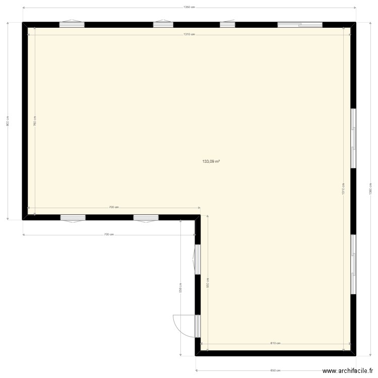 maison officiel. Plan de 1 pièce et 133 m2