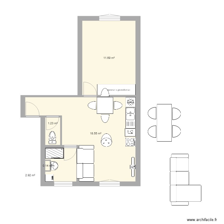 F2 34m ASNIERE 4. Plan de 0 pièce et 0 m2