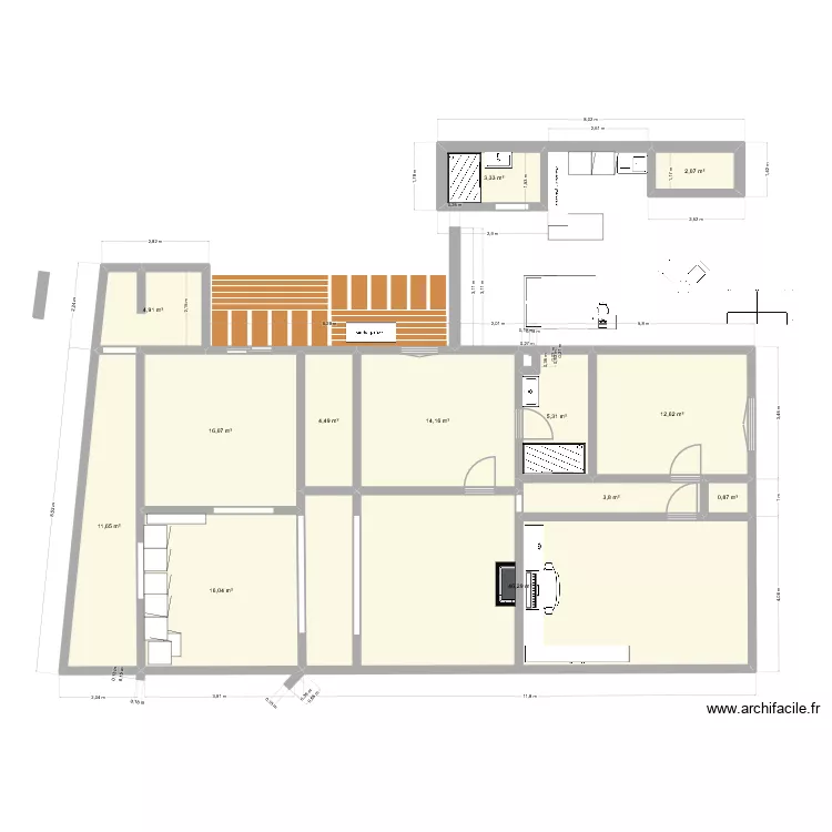 HEIDI 1. Plan de 13 et 142 m² HEIDI 1. Plan de 13 et 142 m²