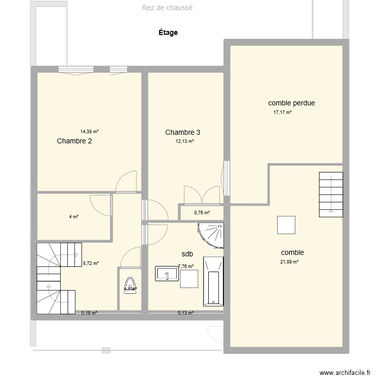 pazayac version2. Plan de 21 pièces et 187 m2