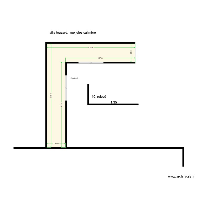 villa touzard. Plan de 0 pièce et 0 m2