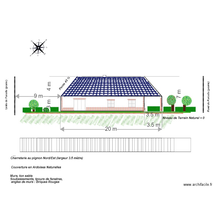 PLAN FACADE Sud Est PC. Plan de 0 pièce et 0 m2