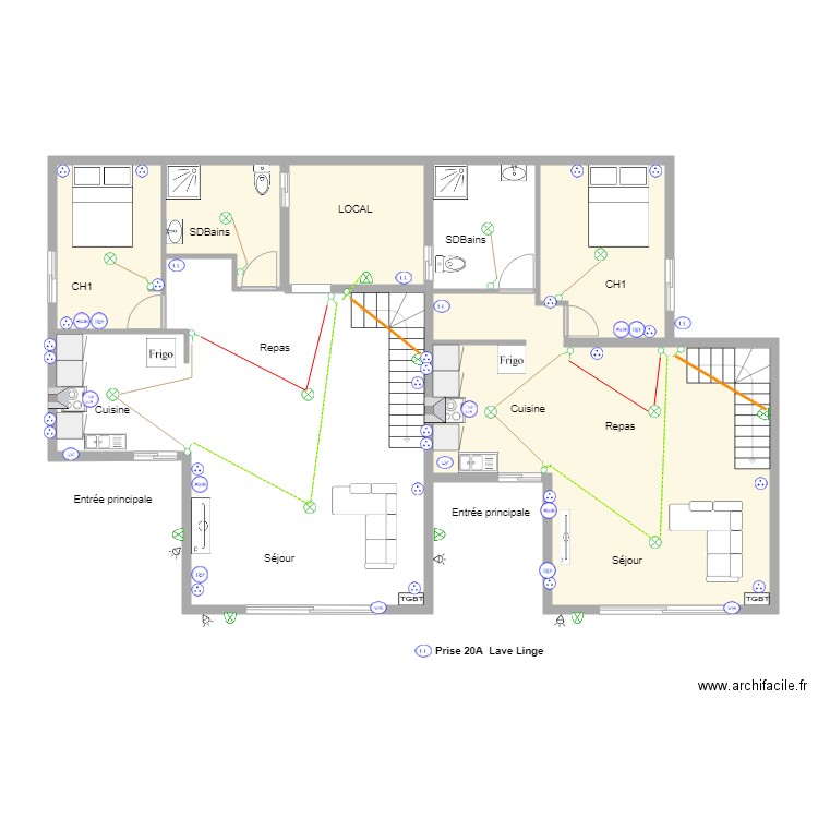 Plan électrique FOLIO. Plan de 0 pièce et 0 m2