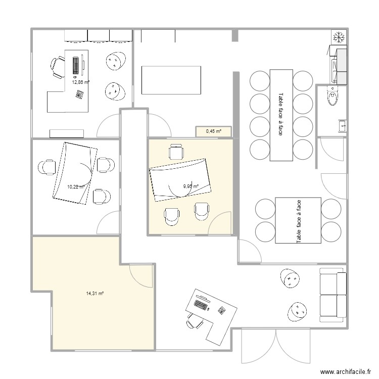 Bureau. Plan de 0 pièce et 0 m2