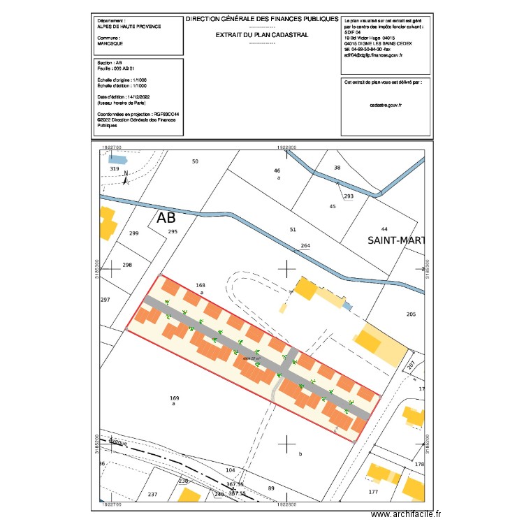 plan masse av du luberon. Plan de 1 pièce et 700 m2