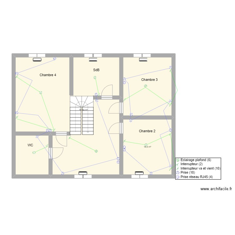 Jose Le Blance-Mesnil Etage. Plan de 0 pièce et 0 m2