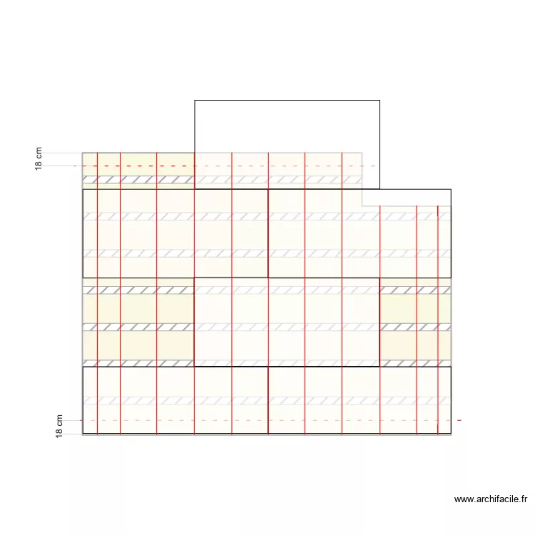 Faux plafond cuisine. Plan de 