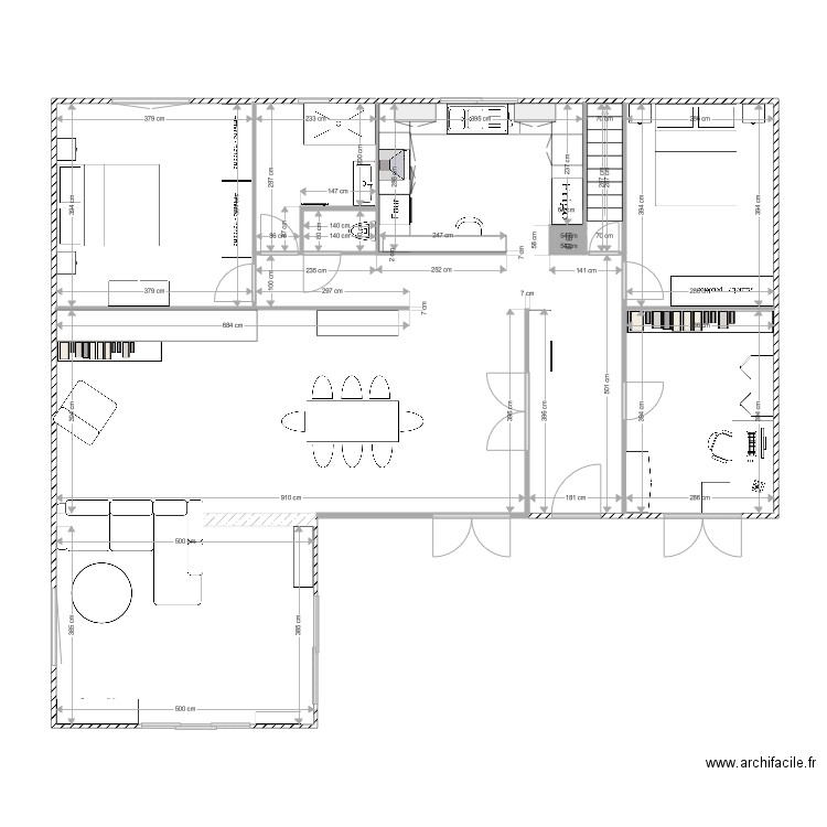 Plan RDC RAFINHA AGENCEMENT v2. Plan de 0 pièce et 0 m2