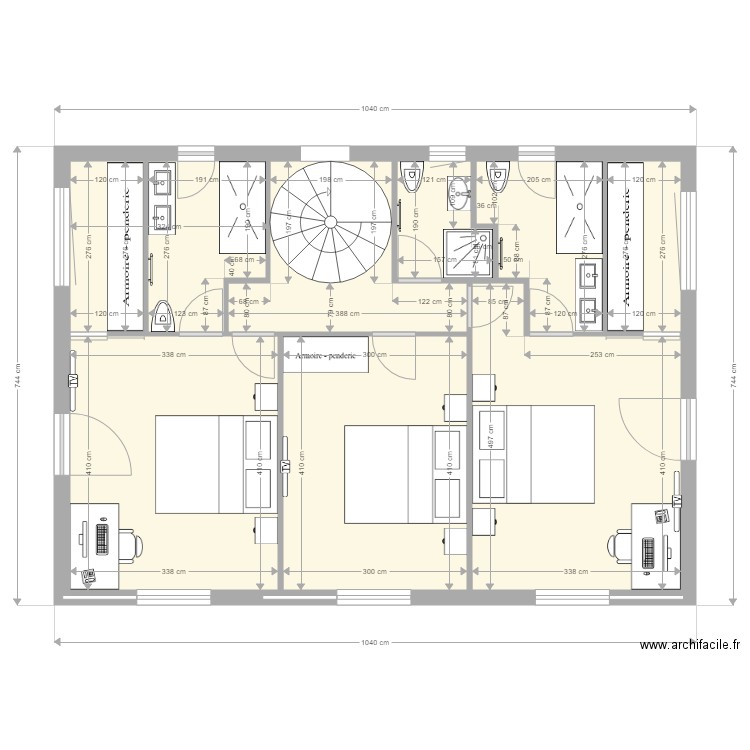 etage plantade. Plan de 0 pièce et 0 m2