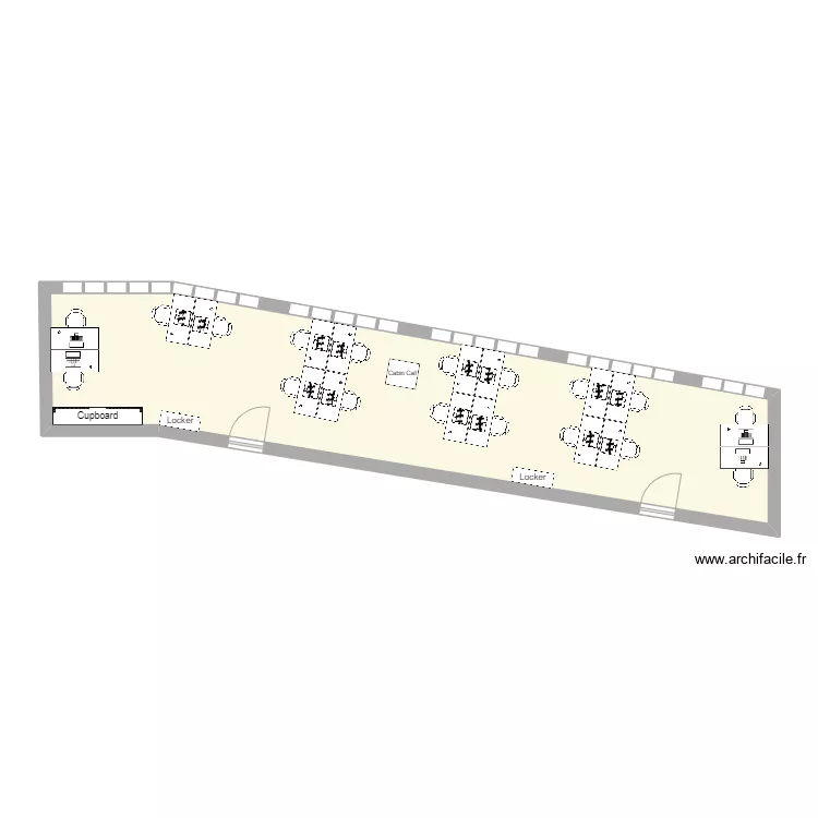 Plan table rectangle. Plan de Plan table rectangle. Plan de