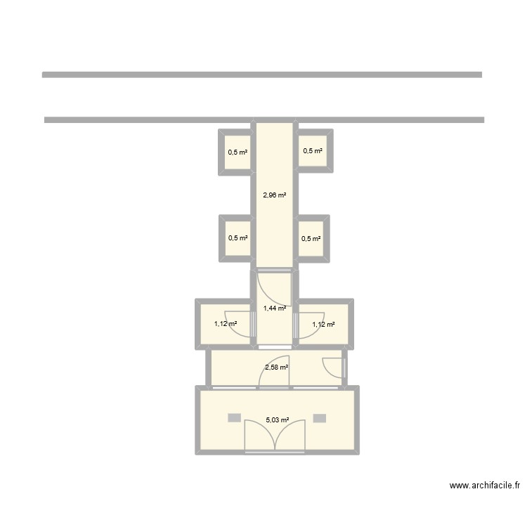 BANK. Plan de 10 pièces et 16 m2