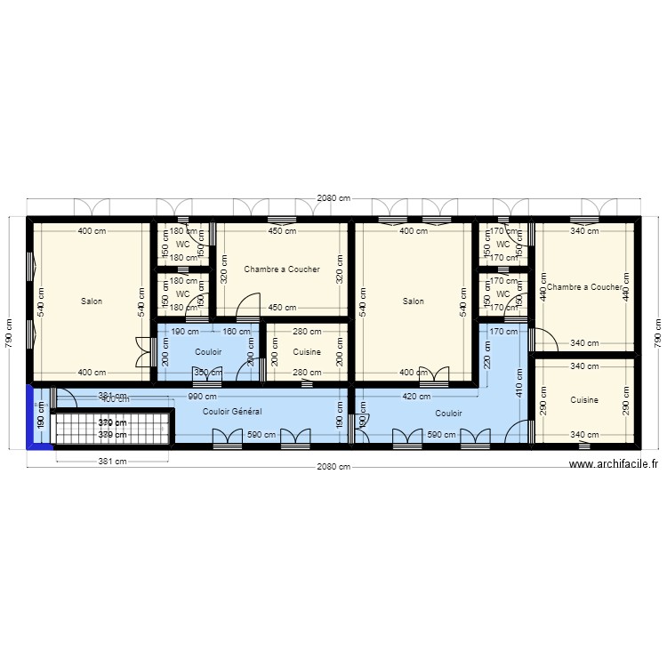Plan de 20m x 7m Client 20 38 00 86. Plan de 33 pièces et 276 m2