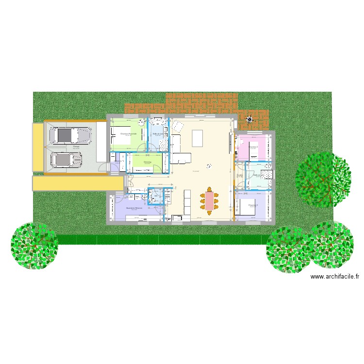 ManoirGossetC&FPlanMasse. Plan de 0 pièce et 0 m2