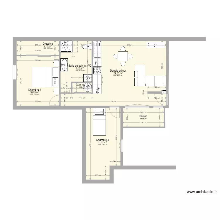 1er &eacute;tage Boulogne Sol 2. Plan de 