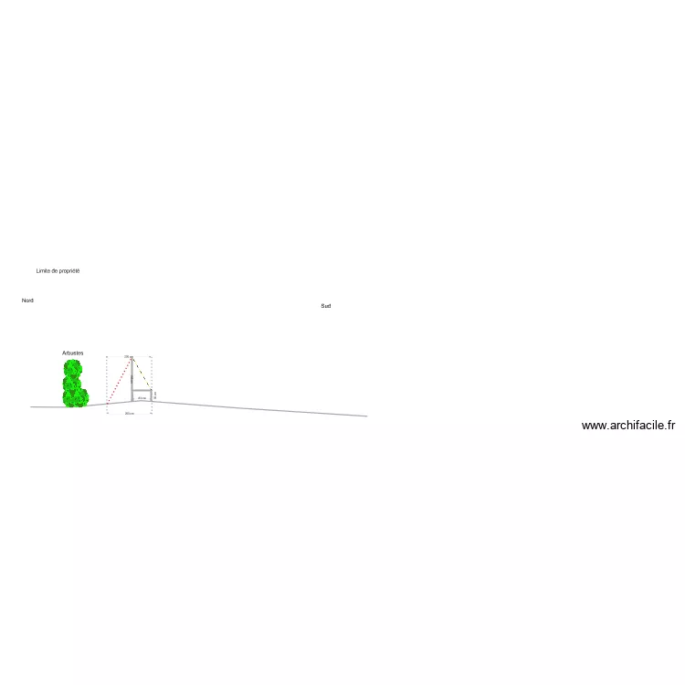 Vue en coupe AB PV. Plan de 