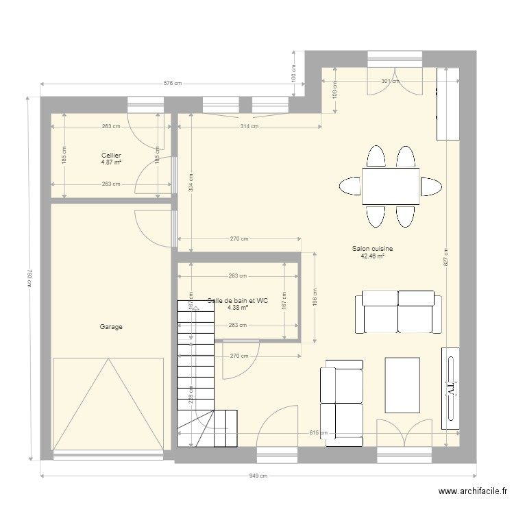 vellumylum fleurines rdc 1. Plan de 0 pièce et 0 m2