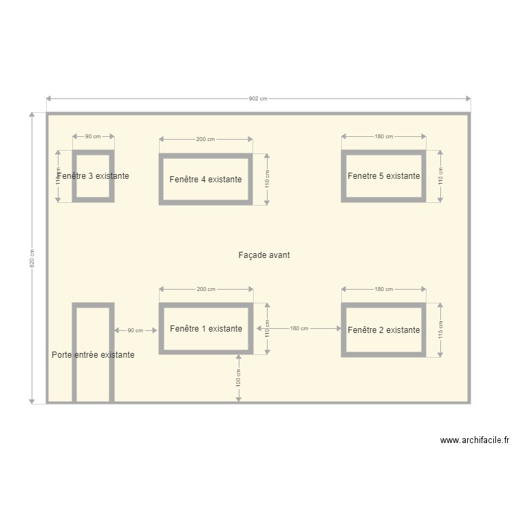 PLAN FACADE AVANT BREUER / MARIQUE. Plan de 0 pièce et 0 m2