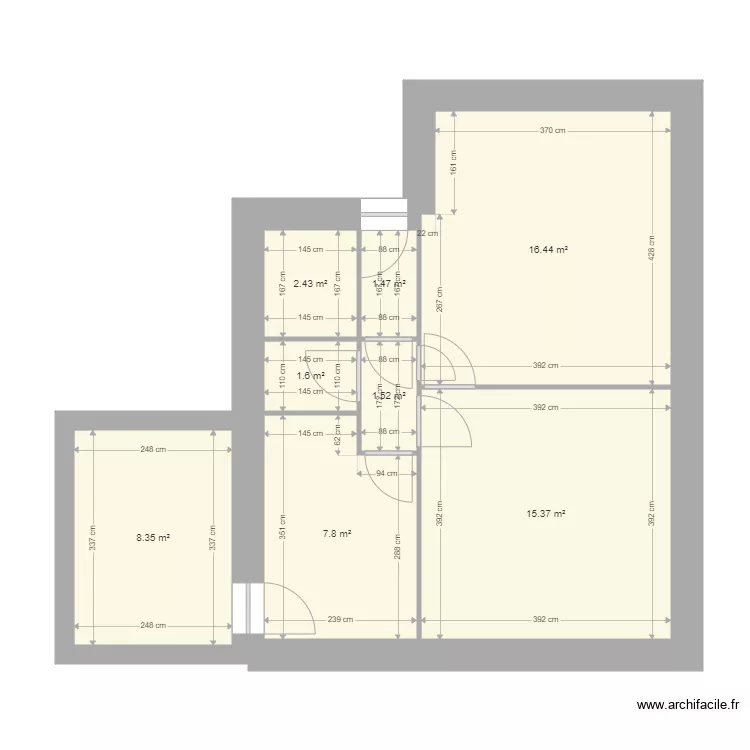 RENNES etage. Plan de 