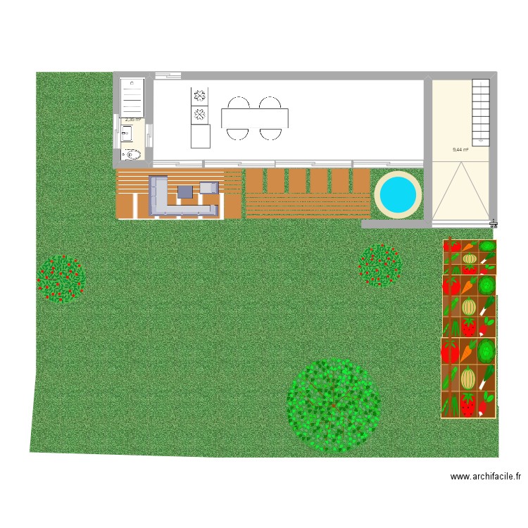 test1. Plan de 2 pièces et 12 m2