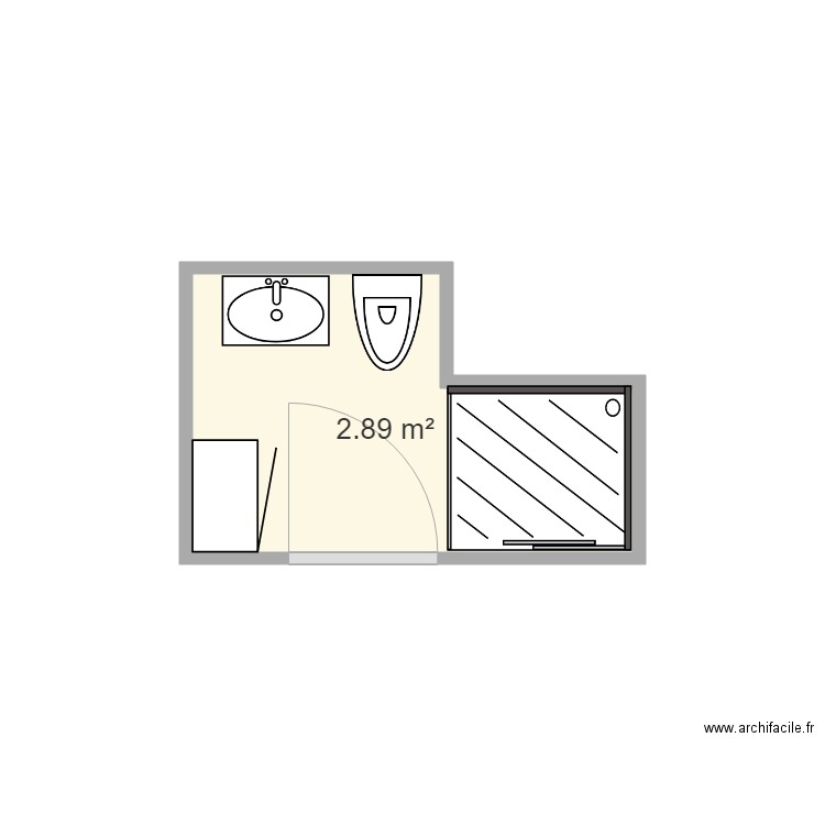 SDB Lippi. Plan de 0 pièce et 0 m2