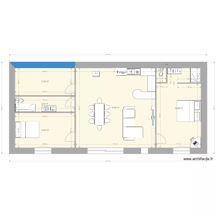 maison100m2. Plan de 