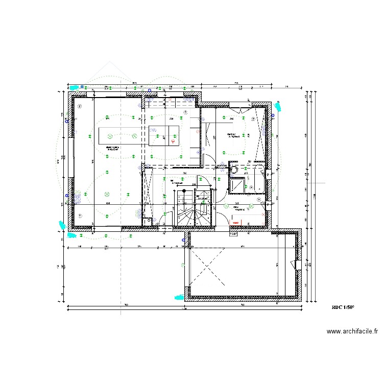 plan maison rdc. Plan de 0 pièce et 0 m2