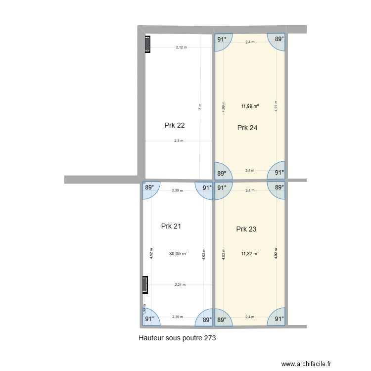 Terrasses garage 21 et 22. Plan de 0 pièce et 0 m2