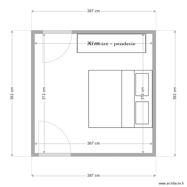 LISA/QUENTIN CHAMBRE . Plan de 0 pièce et 0 m2