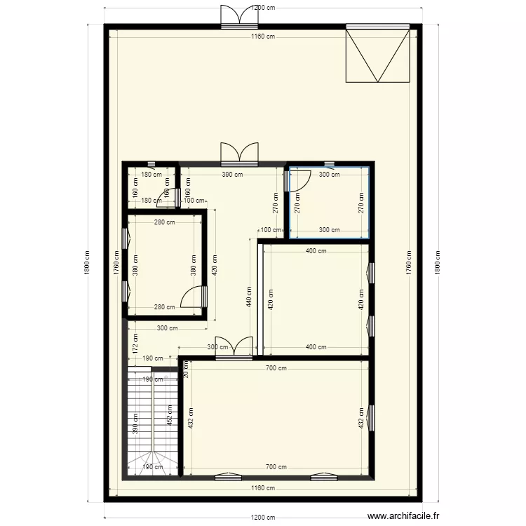 12x18 DPLX 36121222. Plan de 