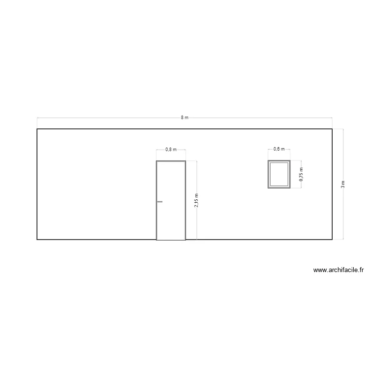 bureau fa&ccedil;ade. Plan de 