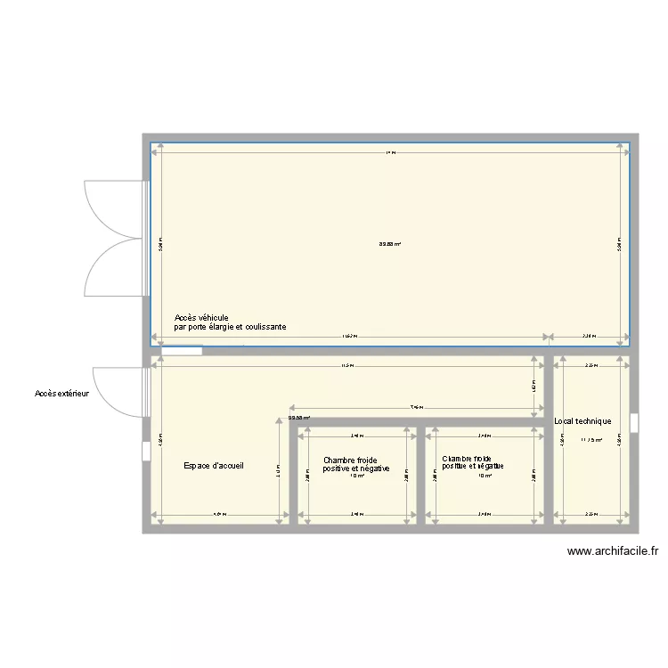 Plan Ecurie projet GAEC2. Plan de 