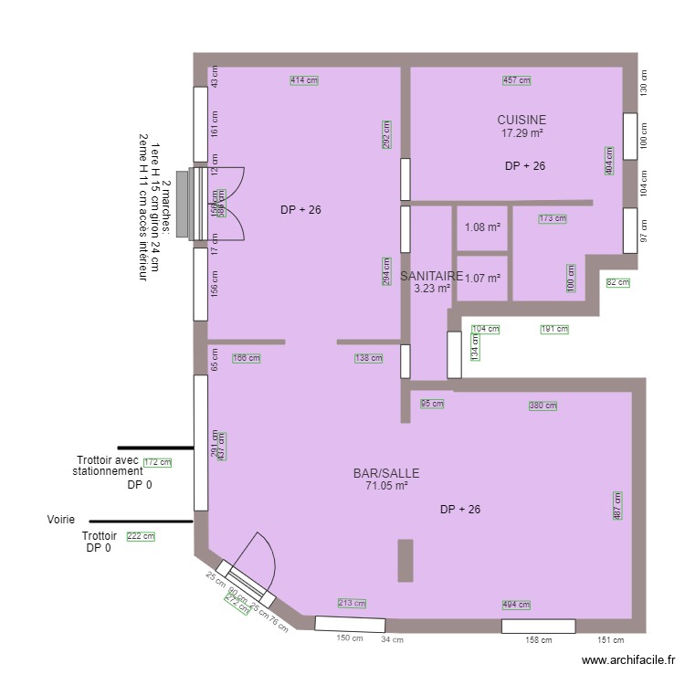 CABINET MEDICAL ET PARAMEDICAL AVANT TRAVAUX. Plan de 0 pièce et 0 m2