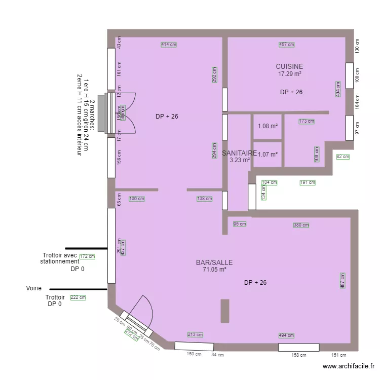 CABINET MEDICAL ET PARAMEDICAL AVANT TRAVAUX. Plan de CABINET MEDICAL ET PARAMEDICAL AVANT TRAVAUX. Plan de