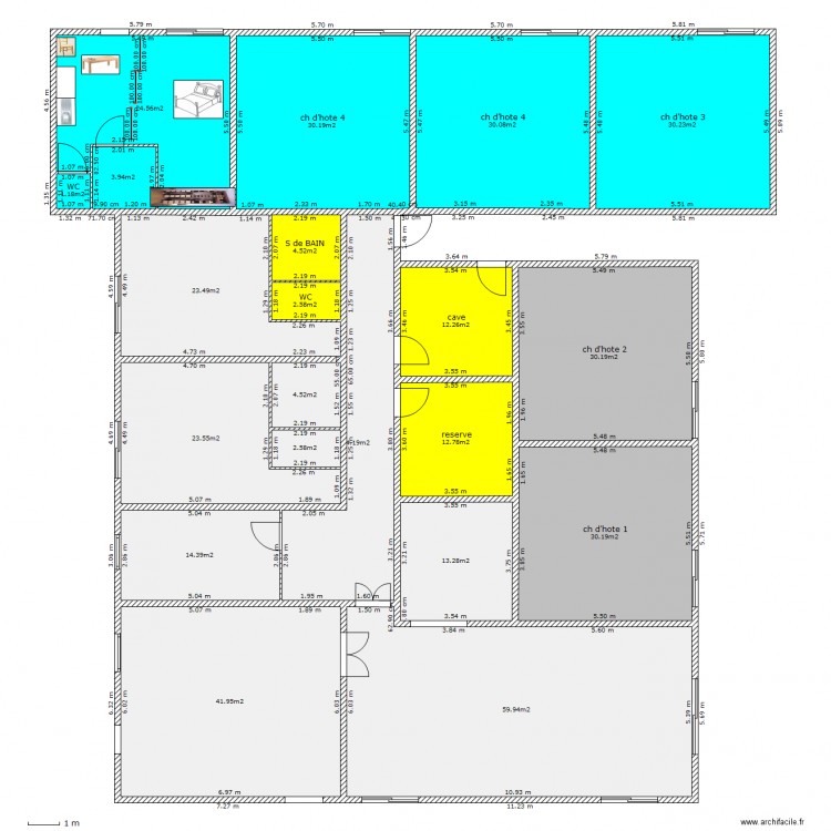 PROJET AND SANS TERRASSE. Plan de 0 pièce et 0 m2