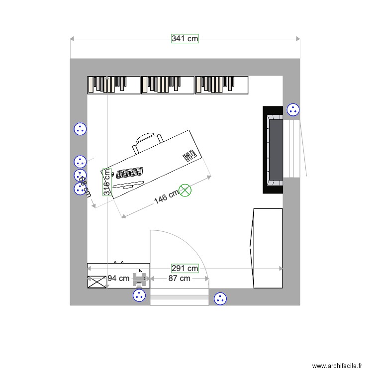 Bureau 3. Plan de 0 pièce et 0 m2