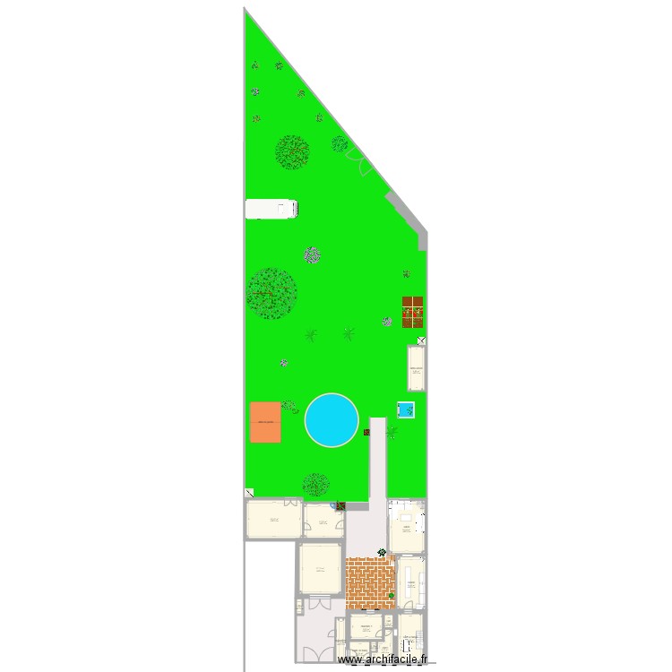 maison 3. Plan de 21 pièces et 233 m2