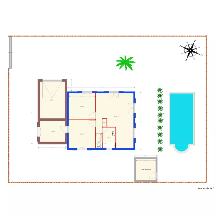 plan maison Yvon et Fran&ccedil;oise. Plan de 