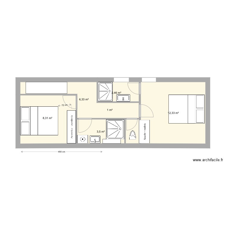 Meribel etage. Plan de 0 pièce et 0 m2