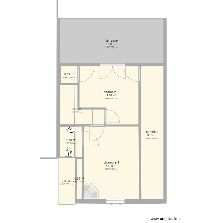 bagnolet. Plan de 21 pièces et 153 m2