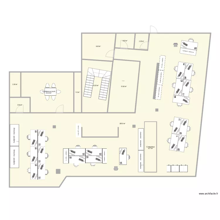 Plan bureau variante TFO à la place de Credit. Plan de Plan bureau variante TFO à la place de Credit. Plan de