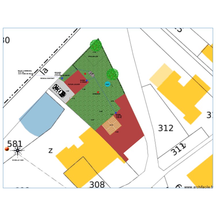 ETUDE RAIMBAULT. Plan de 0 pièce et 0 m2