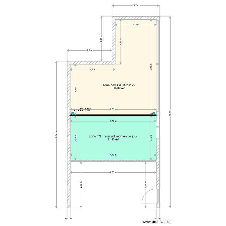 opt ctc alma. Plan de 2 pièces et 31 m2