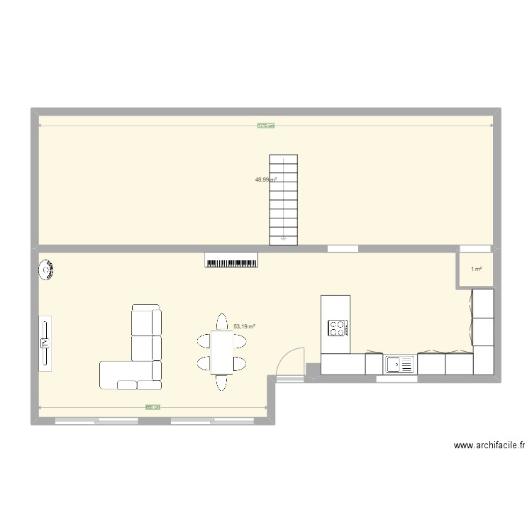 Baou MODIF. Plan de 3 pièces et 103 m2