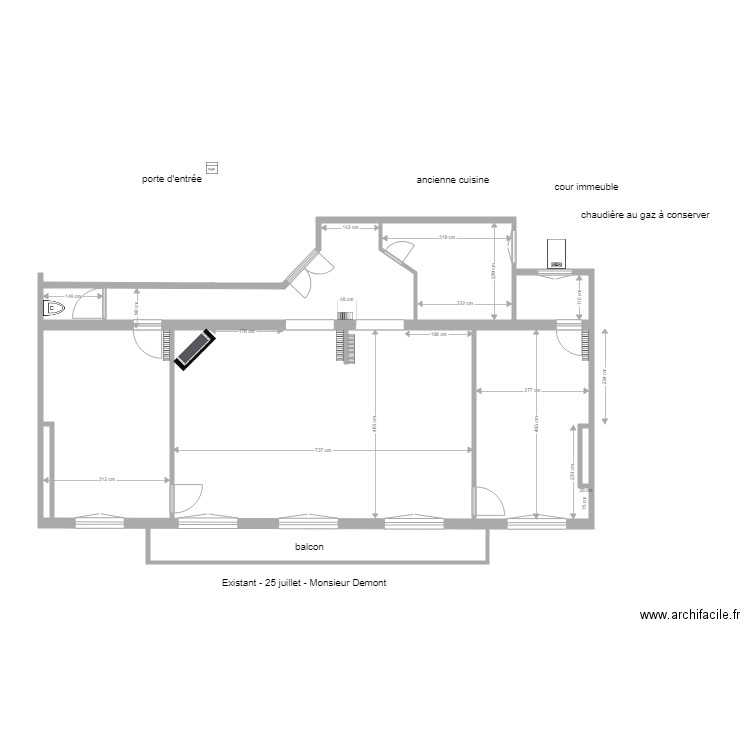 demon existant 24 janvier. Plan de 0 pièce et 0 m2