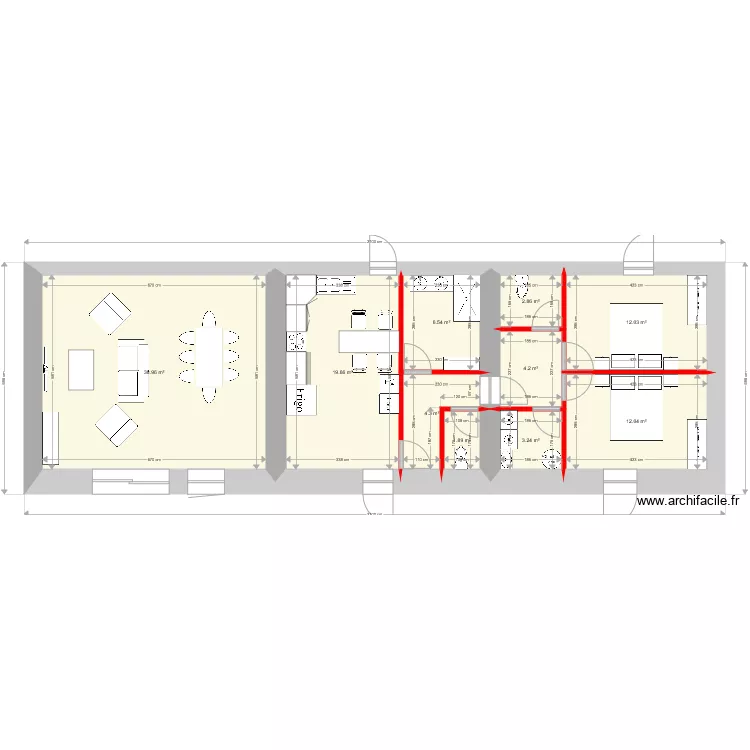 gite pas pmr. Plan de 