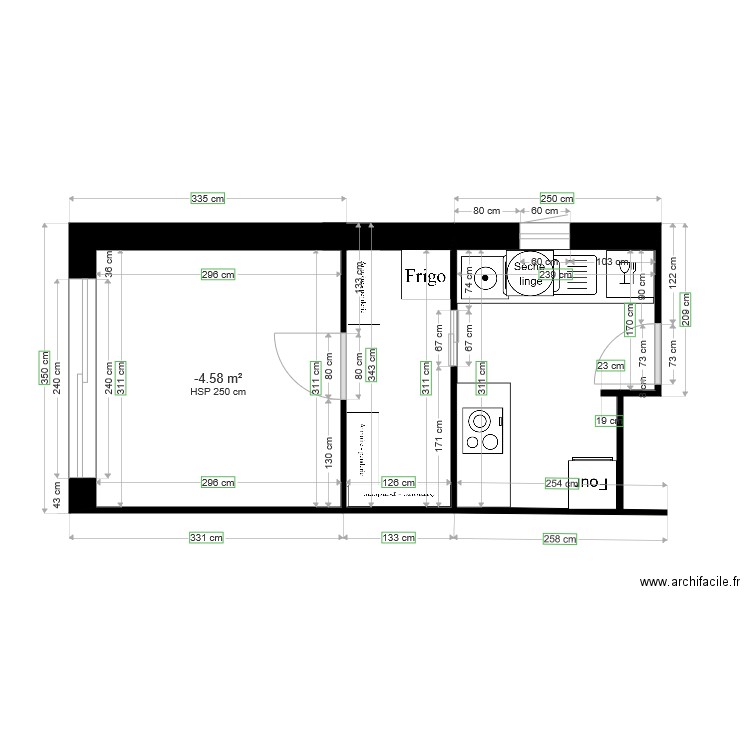 cuisine mamie V1. Plan de 0 pièce et 0 m2